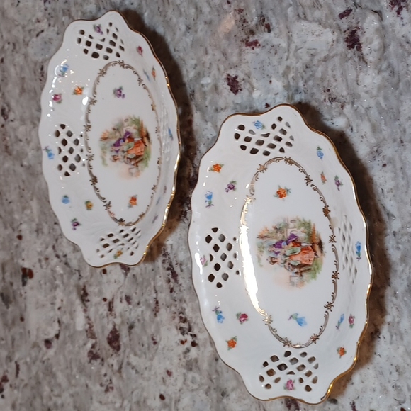 Set of 2 Schumann Bavaria 7" small Plates, Fine Porcelain Made in Germany - Picture 11 of 16